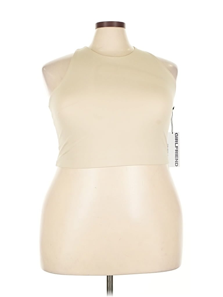 Pre-owned Girlfriend Collective Sleeveless T-shirt In Brown