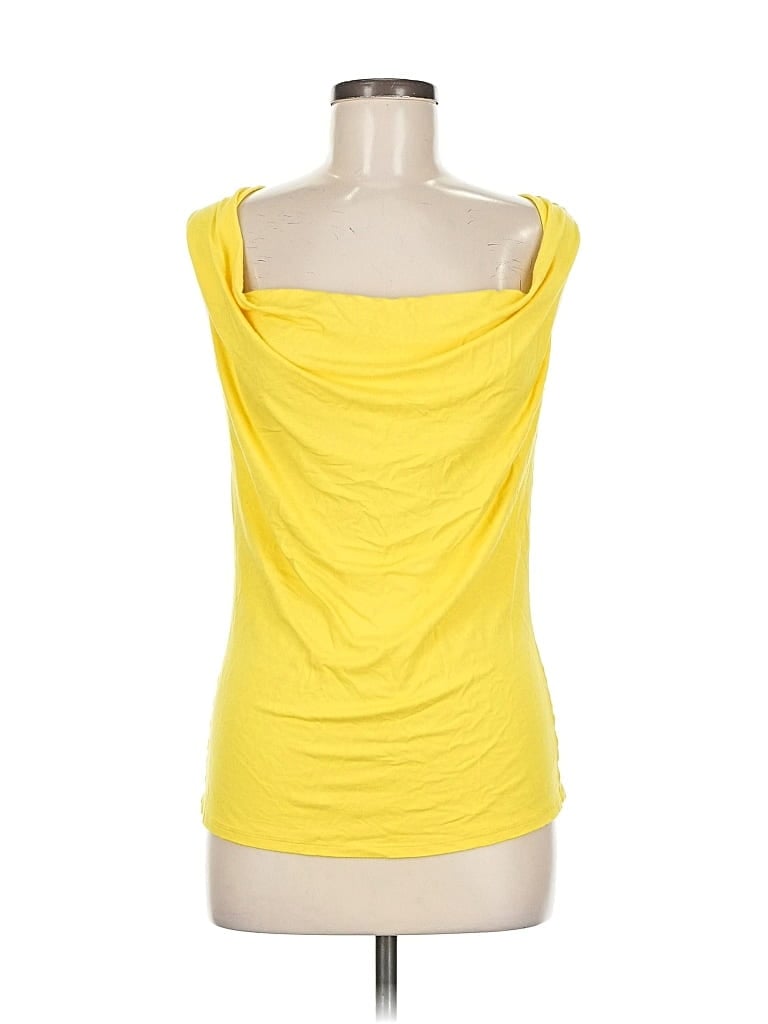 Pre-owned Etcetera Tank Top Yellow Strapless Neckline Tops