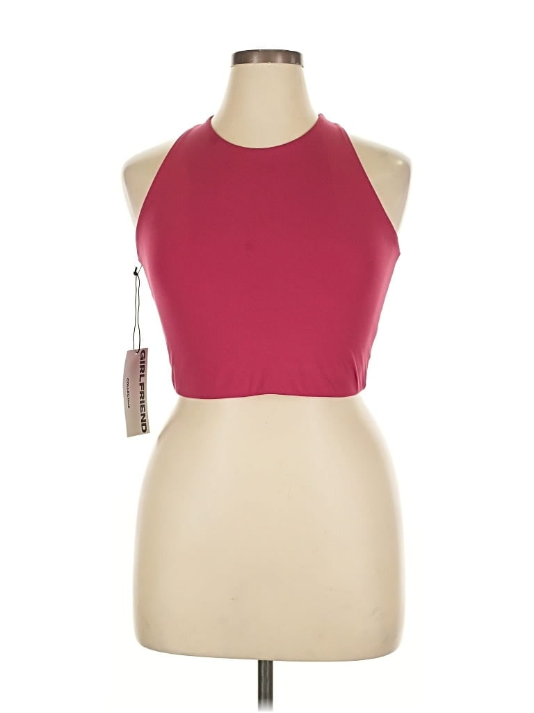 Girlfriend Collective Tank Top Burgundy Halter Neckline Tops In Burgundy