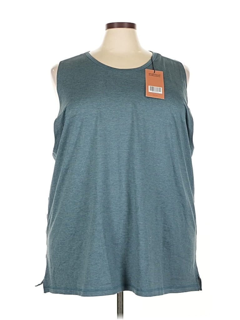 Girlfriend Collective Sleeveless T-shirt In Blue