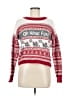 Yet Again Print White Pullover Sweater Size M - photo 1