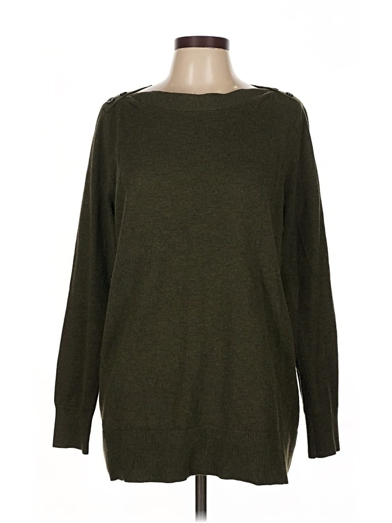 Pre-owned Ann Taylor Loft Pullover Sweater In Green