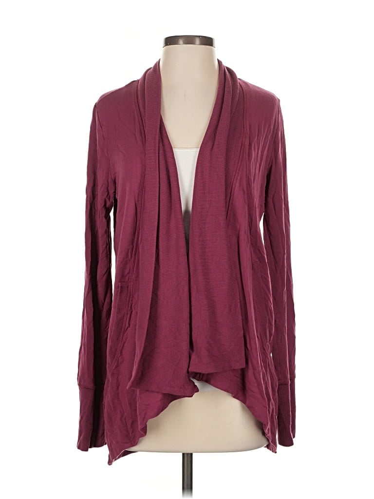Pre-owned Quince Cardigan Sweater In Burgundy