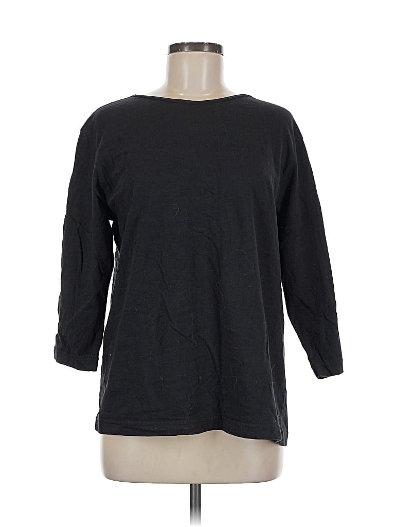 Pre-owned Assorted Brands 3/4 Sleeve T-shirt In Black