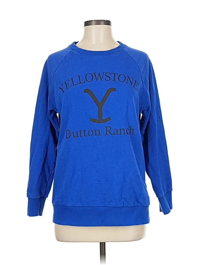 Pre-owned Assorted Brands Sweatshirt In Blue