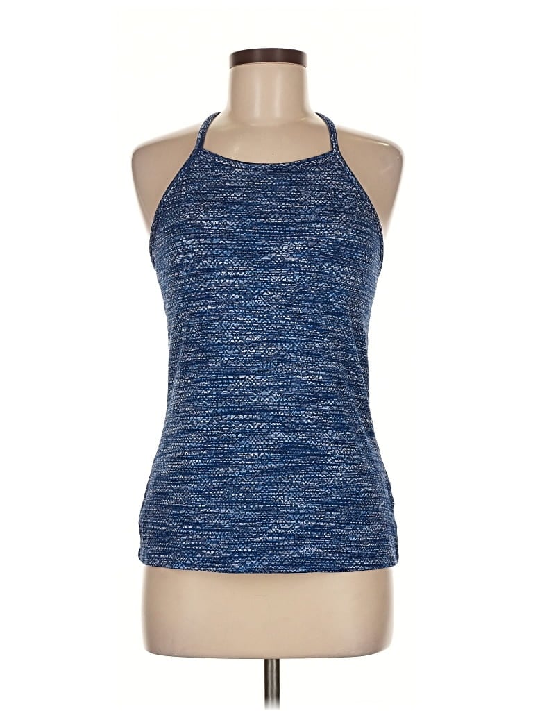 Pre-owned Gap Fit Tank Top Blue Halter Neckline Tops