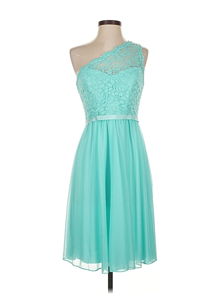 David's Bridal Cocktail Dress In Blue