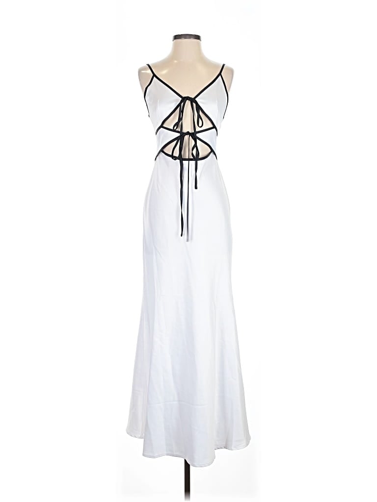 Pre-owned Commense Cocktail Dress In White