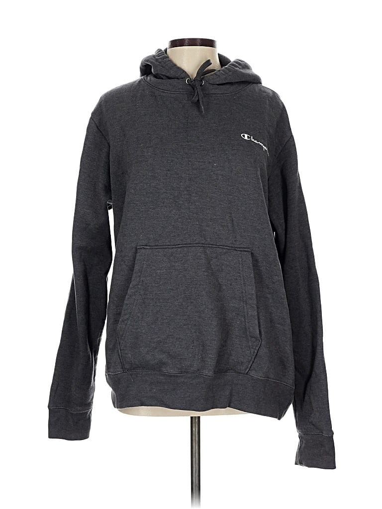 Pre-owned Champion Pullover Hoodie In Gray