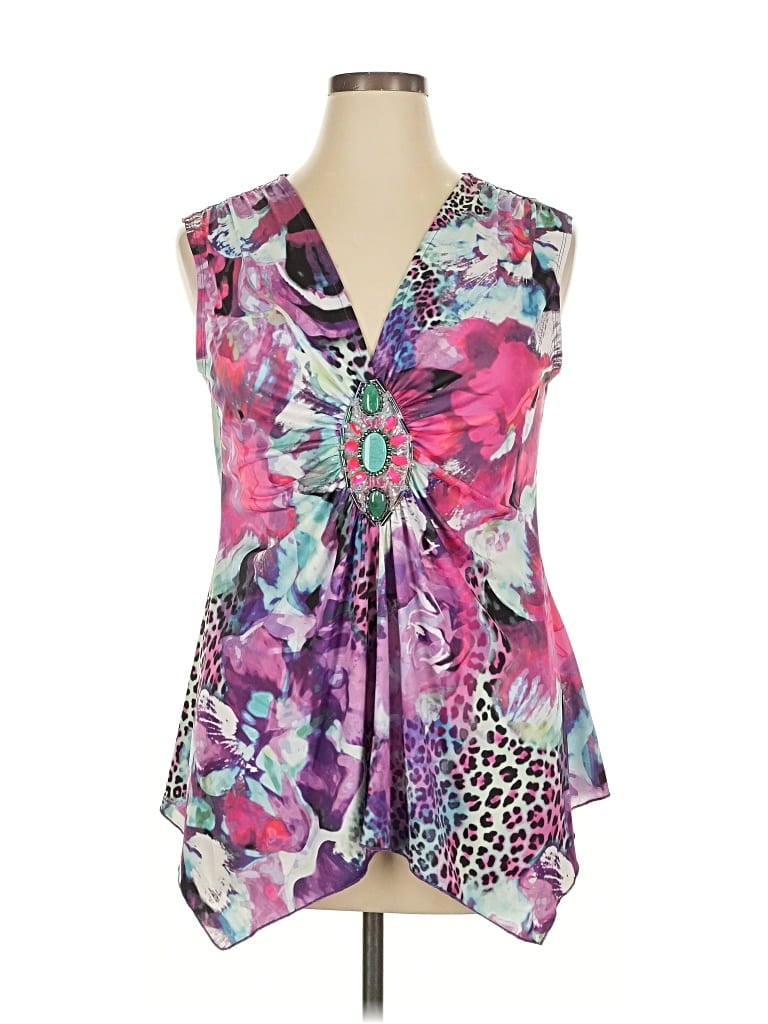 Pre-owned Venus Sleeveless Blouse In Purple