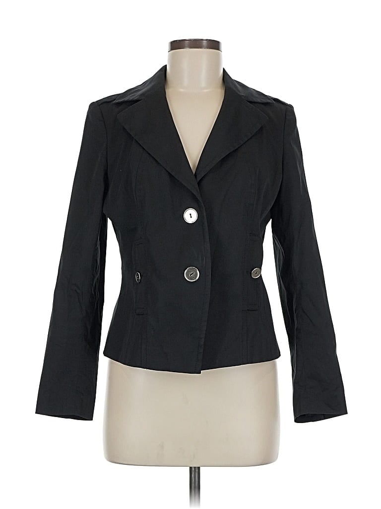 Pre-owned Talbots Blazer Jacket In Black