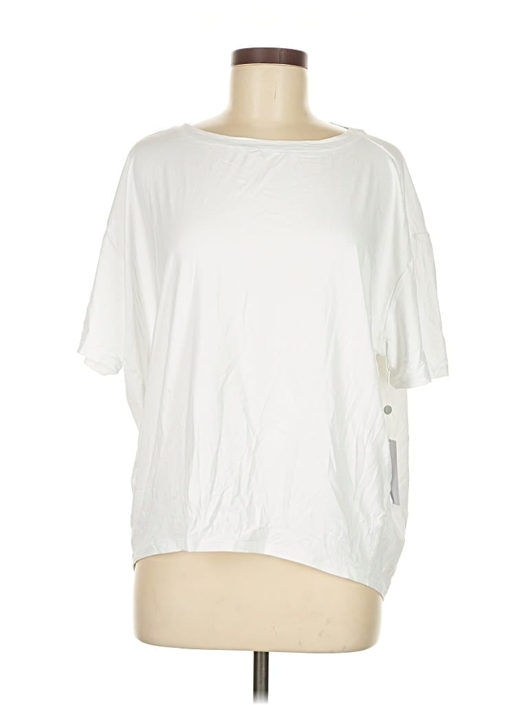Pre-owned Zella Short Sleeve T-shirt In White