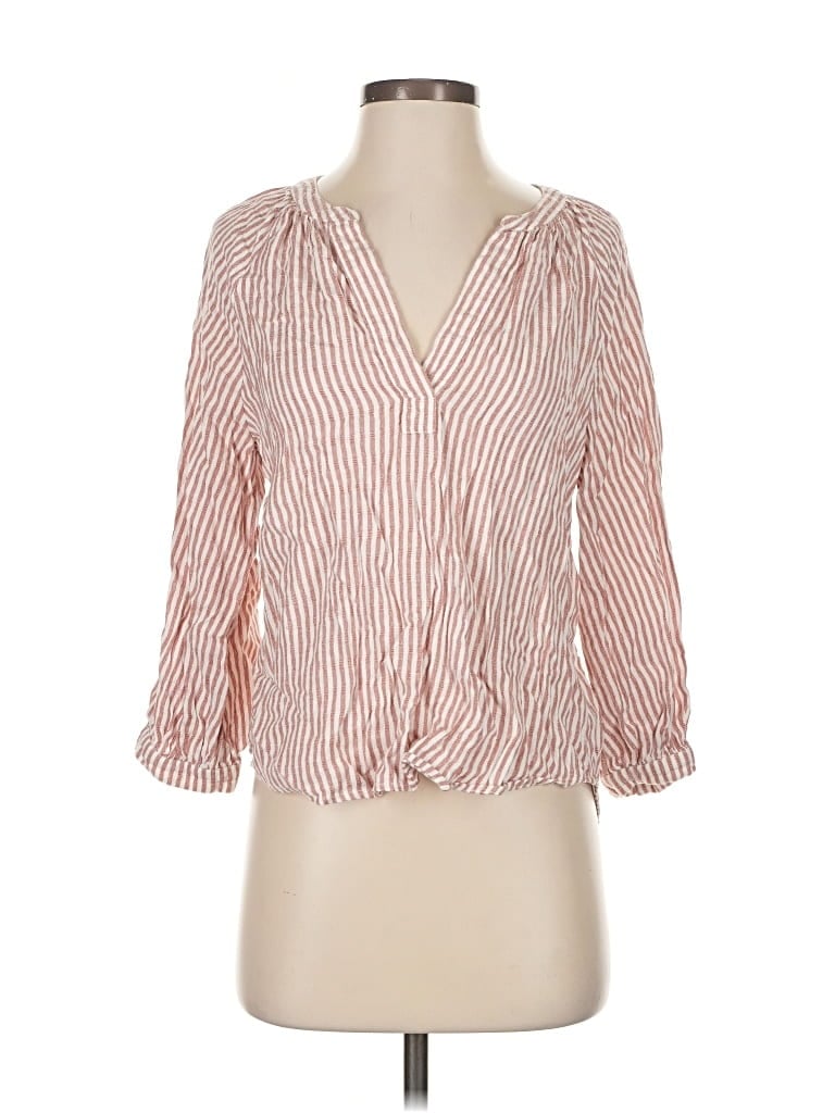 Pre-owned Evereve 3/4 Sleeve Blouse In Red