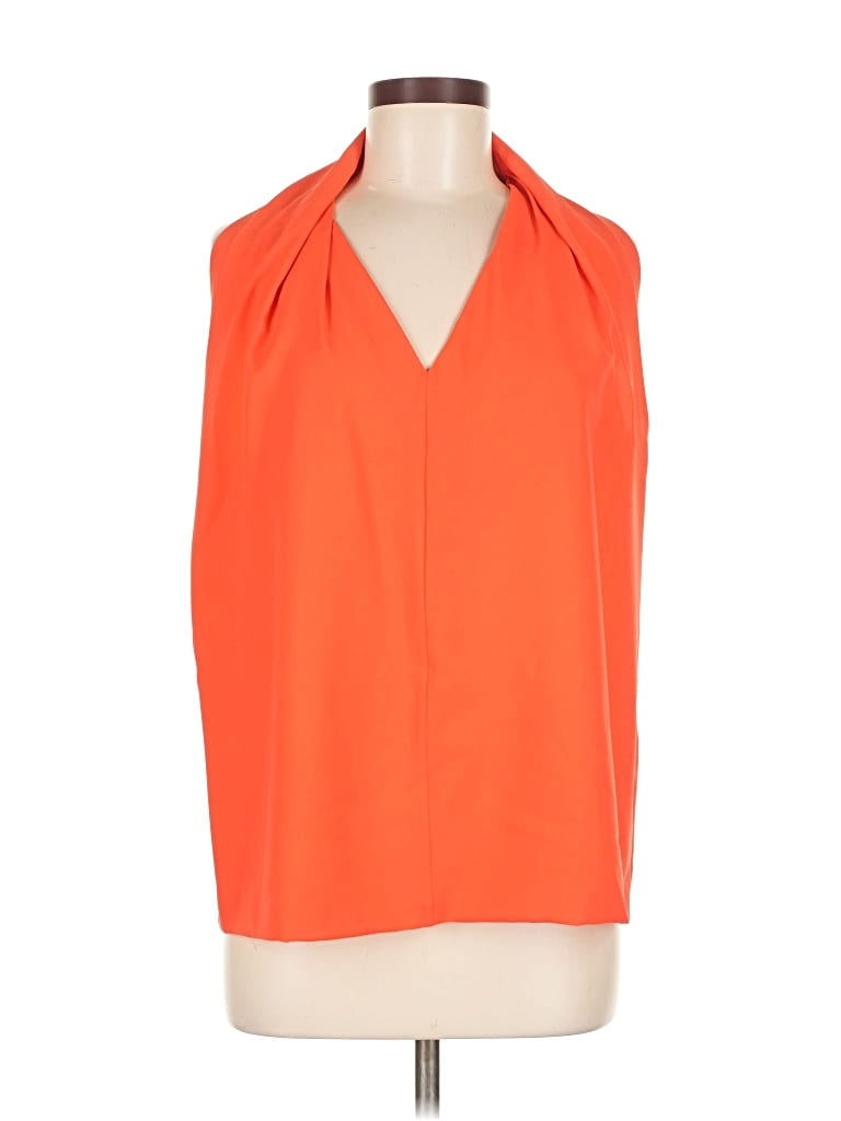 Pre-owned Diane Von Furstenberg Sleeveless Blouse In Orange