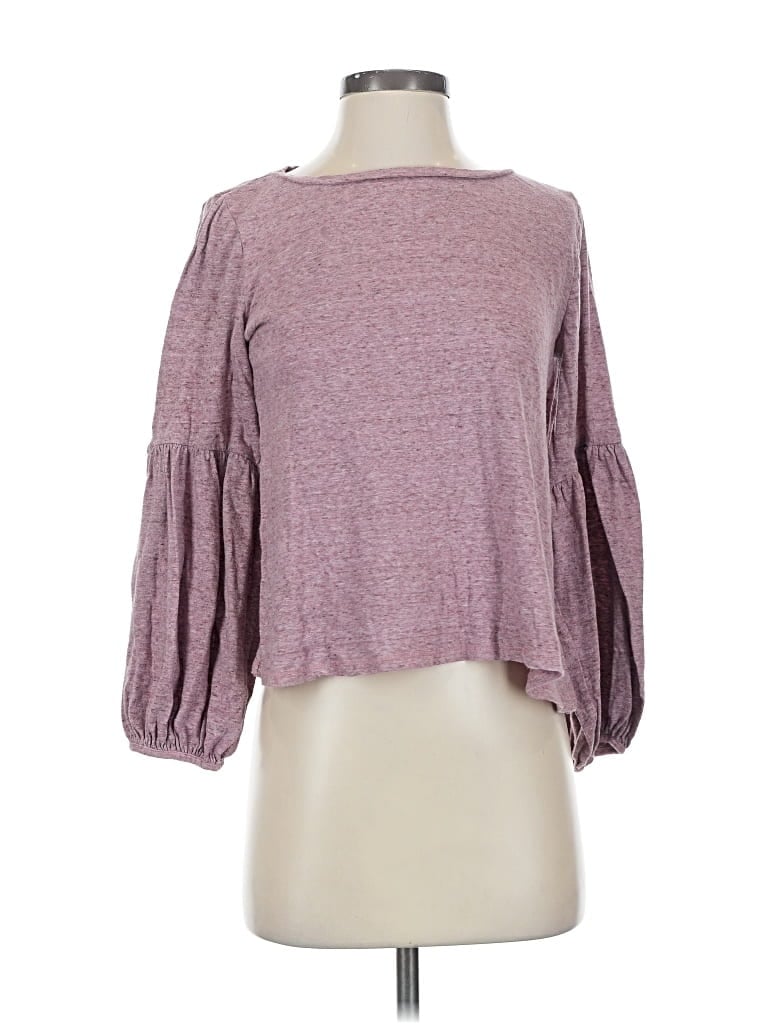 Pre-owned Ann Taylor Loft 3/4 Sleeve T-shirt In Purple