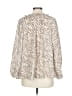 Blu Pepper 100% Polyester Animal Print Ivory Long Sleeve Blouse Size L - photo 2