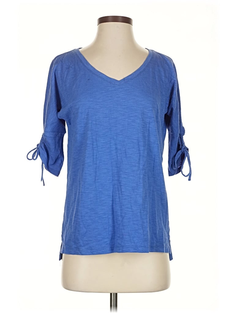 Pre-owned Talbots 3/4 Sleeve T-shirt In Blue