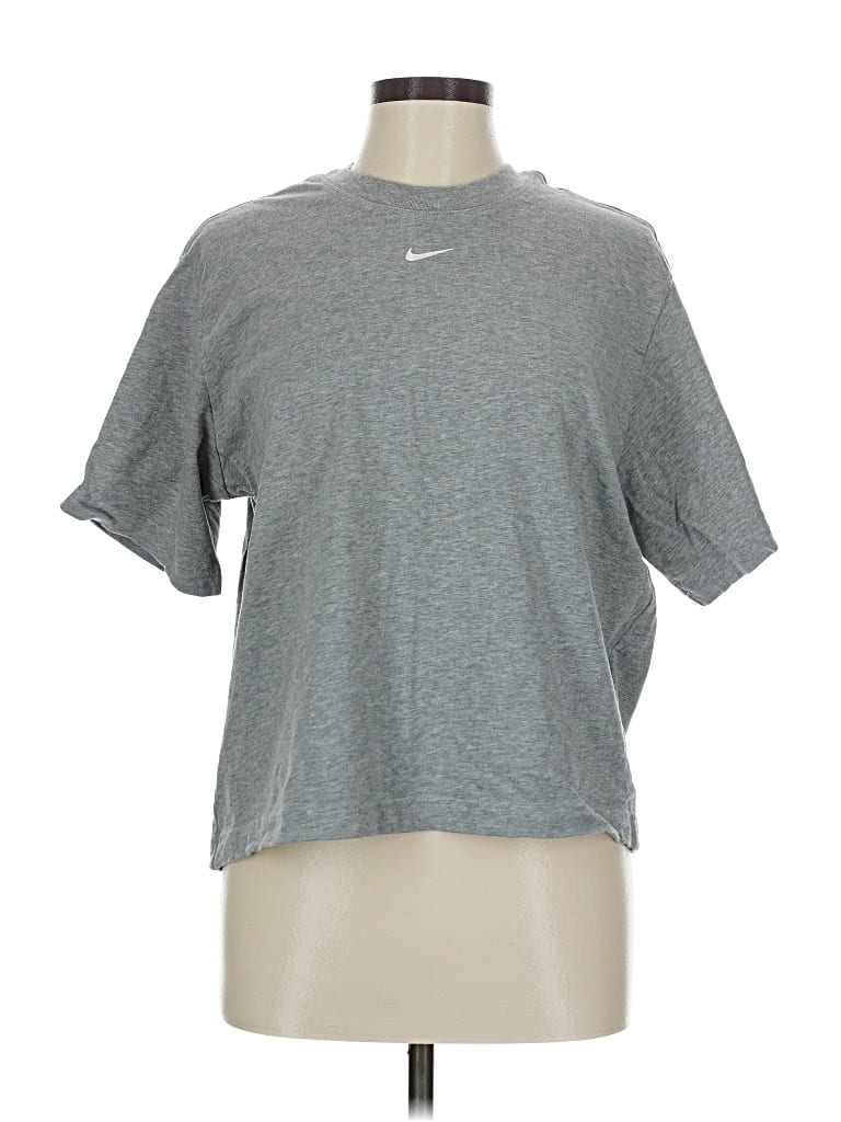 Pre-owned Nike Short Sleeve T-shirt In Gray