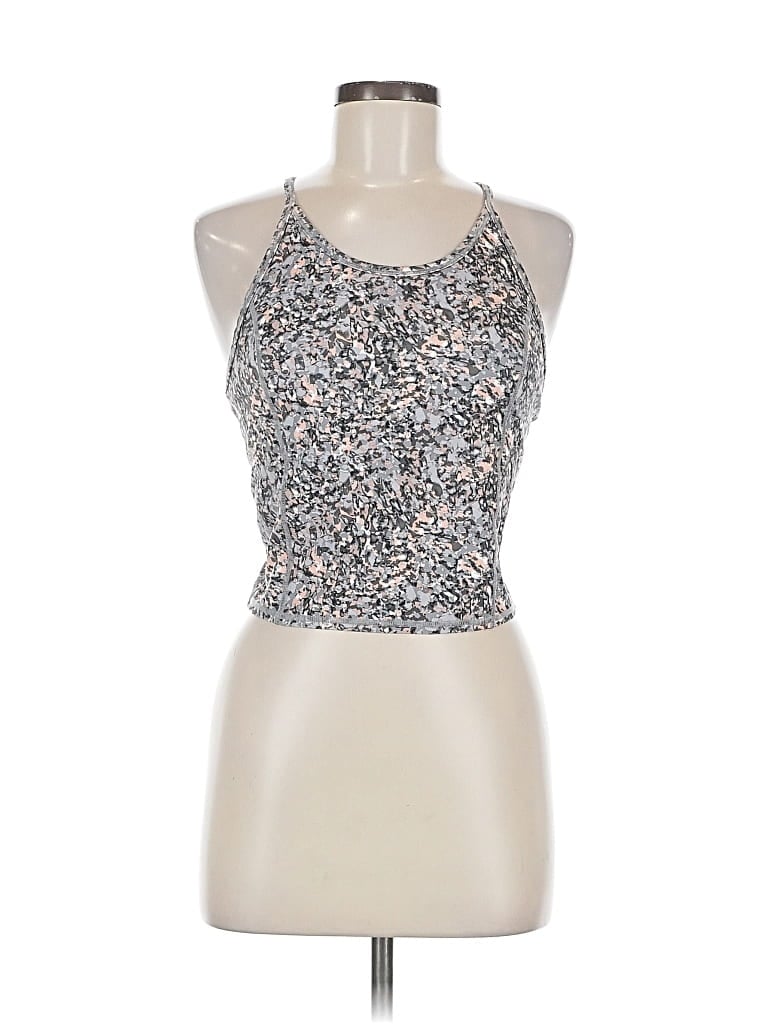 Pre-owned Sweaty Betty Tank Top Silver Halter Neckline Tops