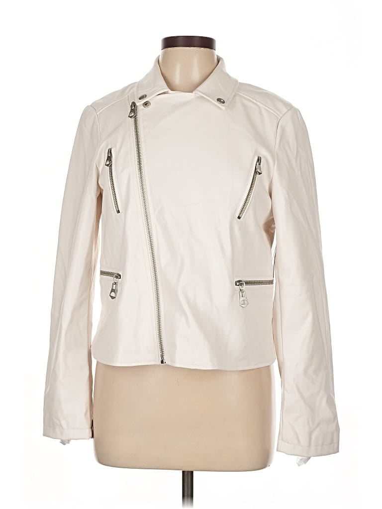 Pre-owned Scoop Jacket In White
