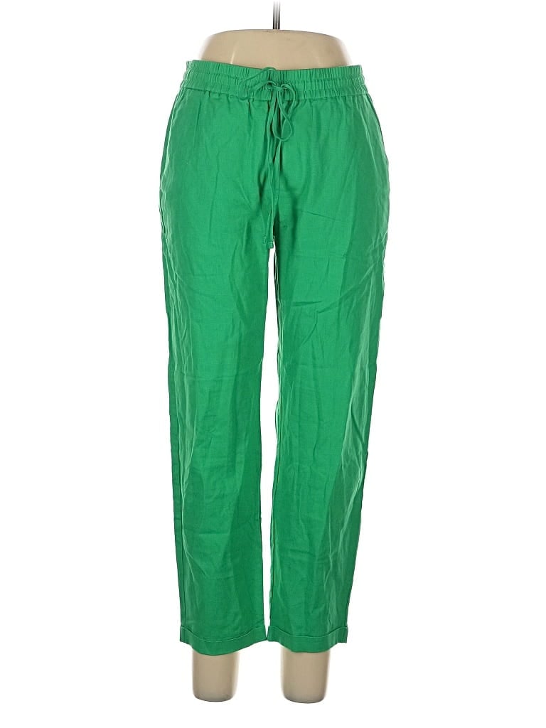 Pre-owned J.crew Factory Store Linen Pants In Green