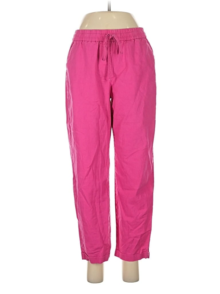 Pre-owned J.crew Factory Store Linen Pants In Pink