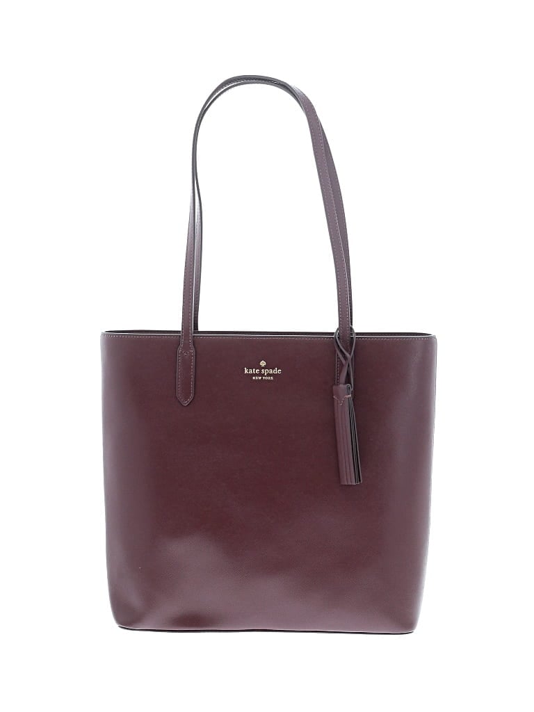 Kate Spade New York Leather Tote Bag In Burgundy