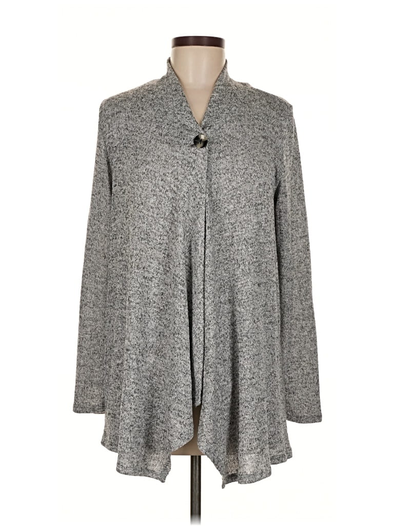 Pre-owned Ab Studio Cardigan Sweater In Gray