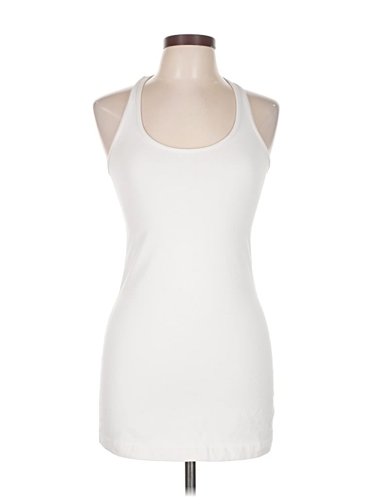 Pre-owned Lululemon Athletica Tank Top White Halter Neckline Tops