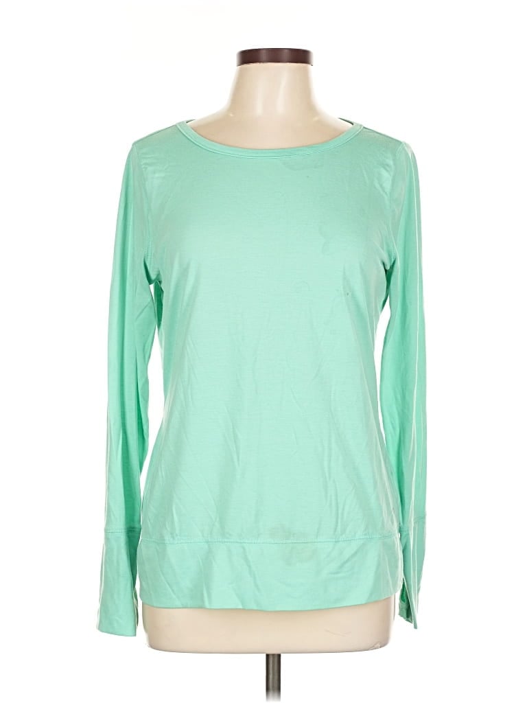 Pre-owned Gap Fit Outlet Long Sleeve T-shirt In Green