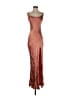 Shona Joy 100% Polyester Metallic Brown Cocktail Dress Size 4 - photo 1