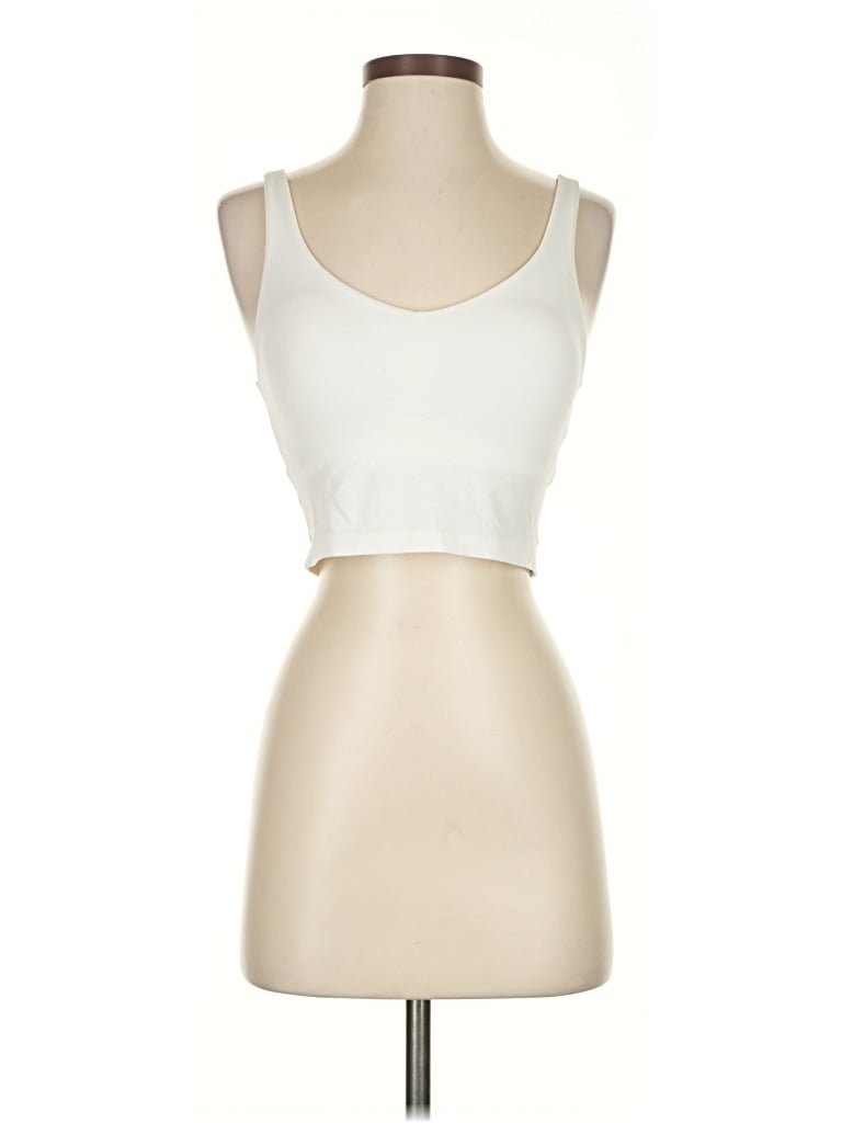 Pre-owned Offline By Aerie Tank Top Ivory Strapless Neckline Tops In White