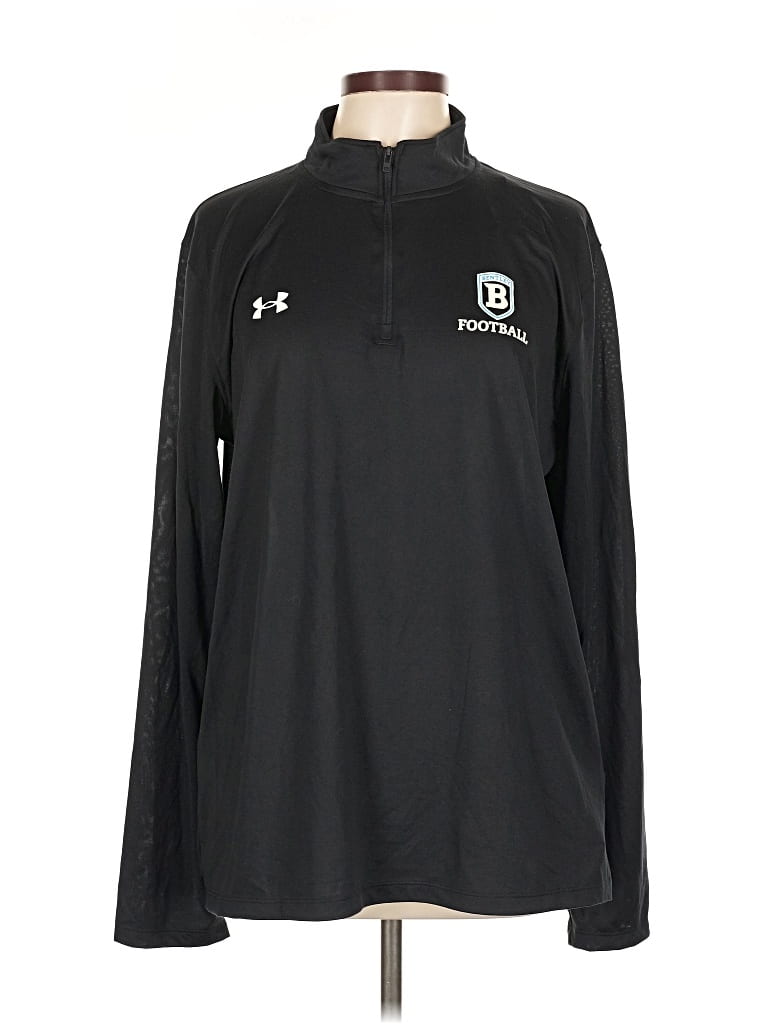 Pre-owned Under Armour Long Sleeve Polo Shirt In Black