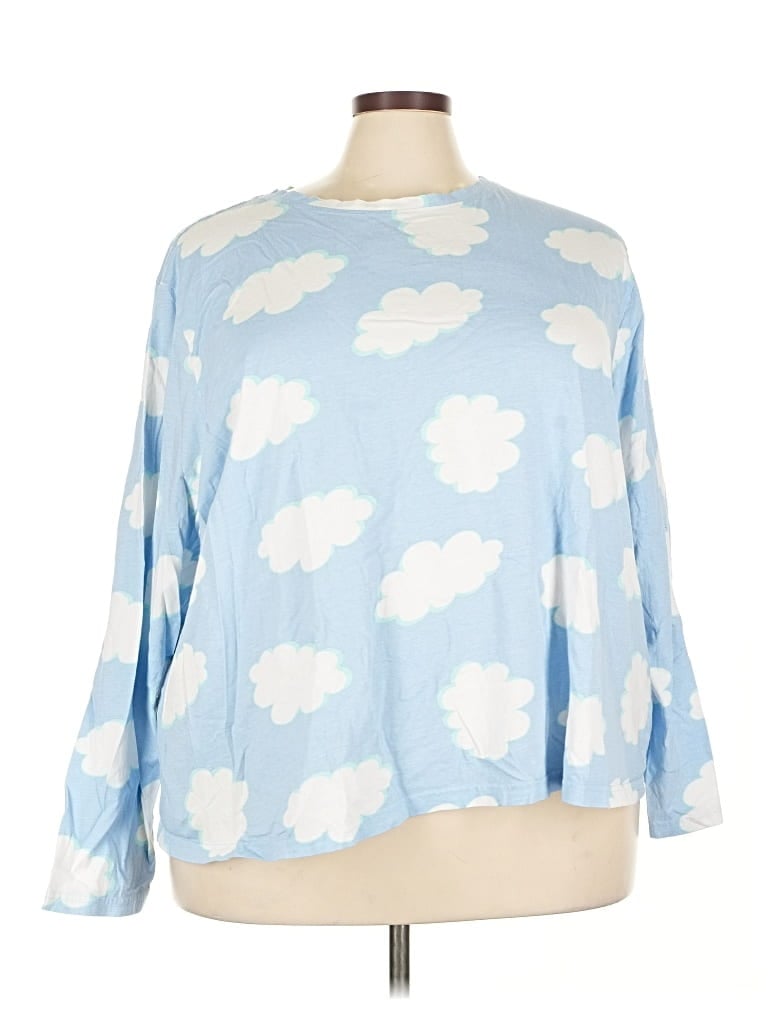 Pre-owned Asos Design 3/4 Sleeve T-shirt In Blue