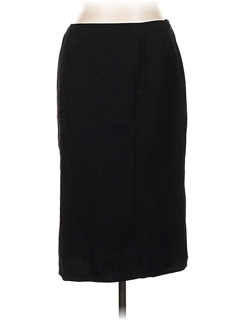 Pre-owned Dana Buchman Wool Skirt In Black