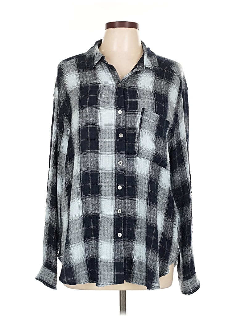 Pre-owned Jane And Delancey Long Sleeve Button Down Shirt In Blue