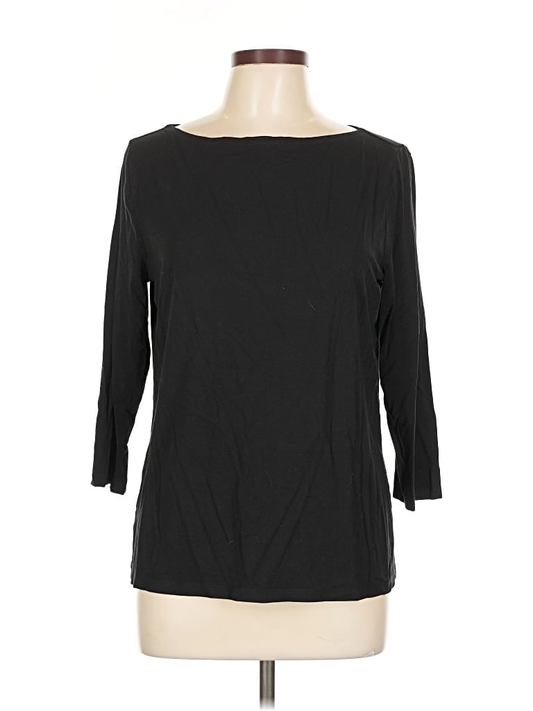 Pre-owned Ann Taylor Factory 3/4 Sleeve T-shirt In Black