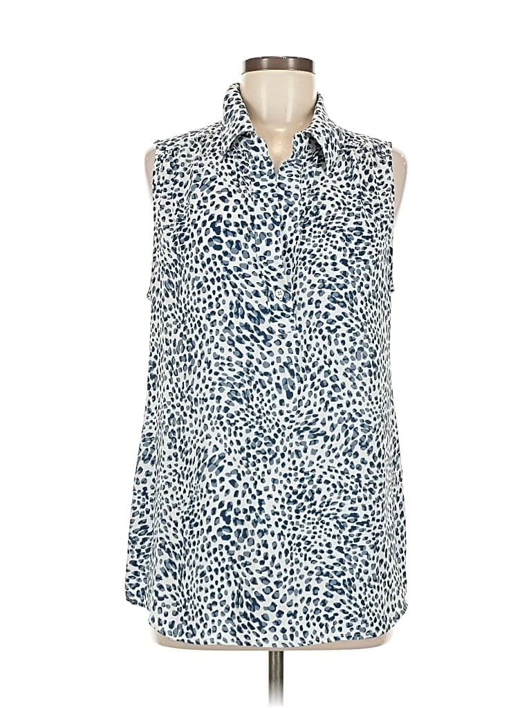 Pre-owned Cabi Sleeveless Blouse In Blue