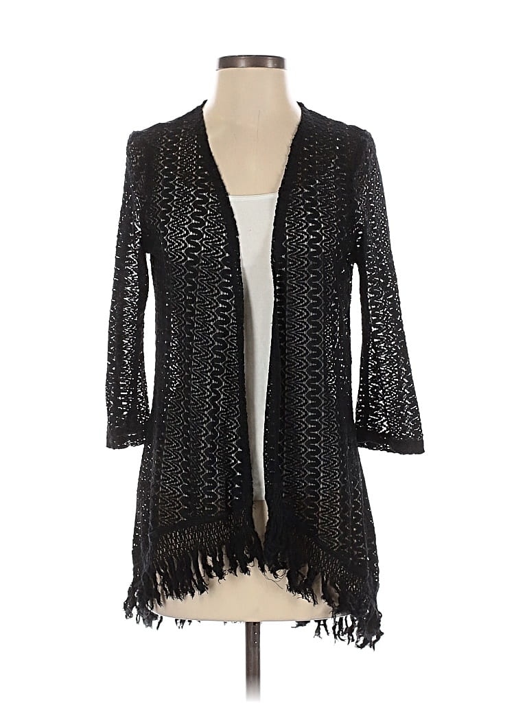 Pre-owned Self Esteem Cardigan Sweater In Black