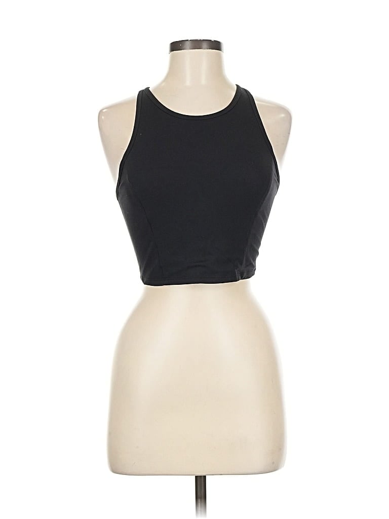 Pre-owned All In Motion Tank Top Black Halter Neckline Tops