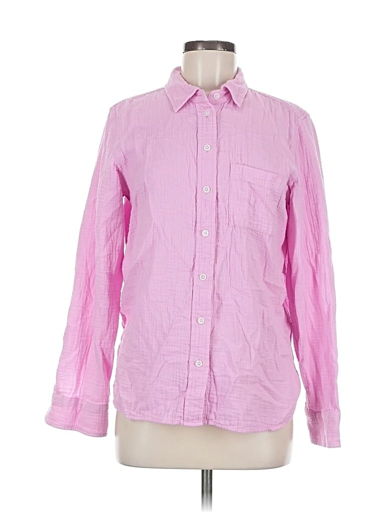 Pre-owned J.crew Factory Store Long Sleeve Button Down Shirt In Pink