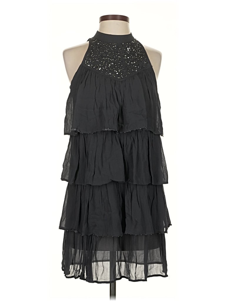 Pre-owned Zara Basic Cocktail Dress In Black