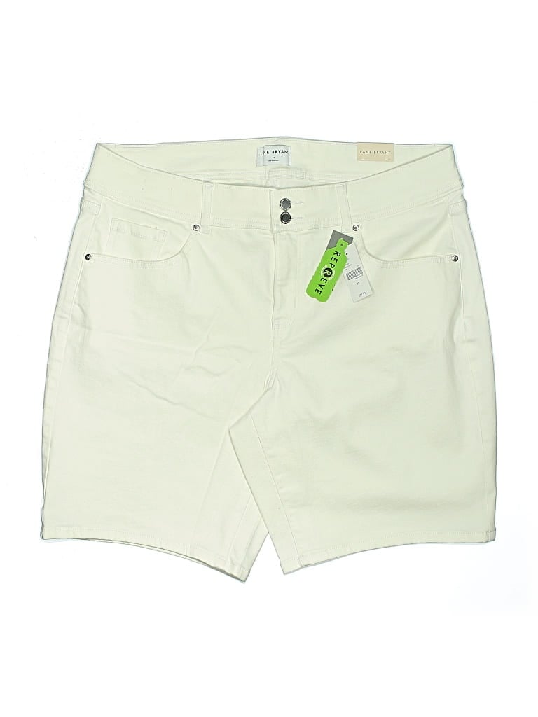 Lane Bryant Khaki Shorts In White