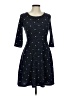 Le Lis Polka Dots Black Blue Casual Dress Size M - photo 1