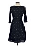 Le Lis Polka Dots Black Blue Casual Dress Size M - photo 2