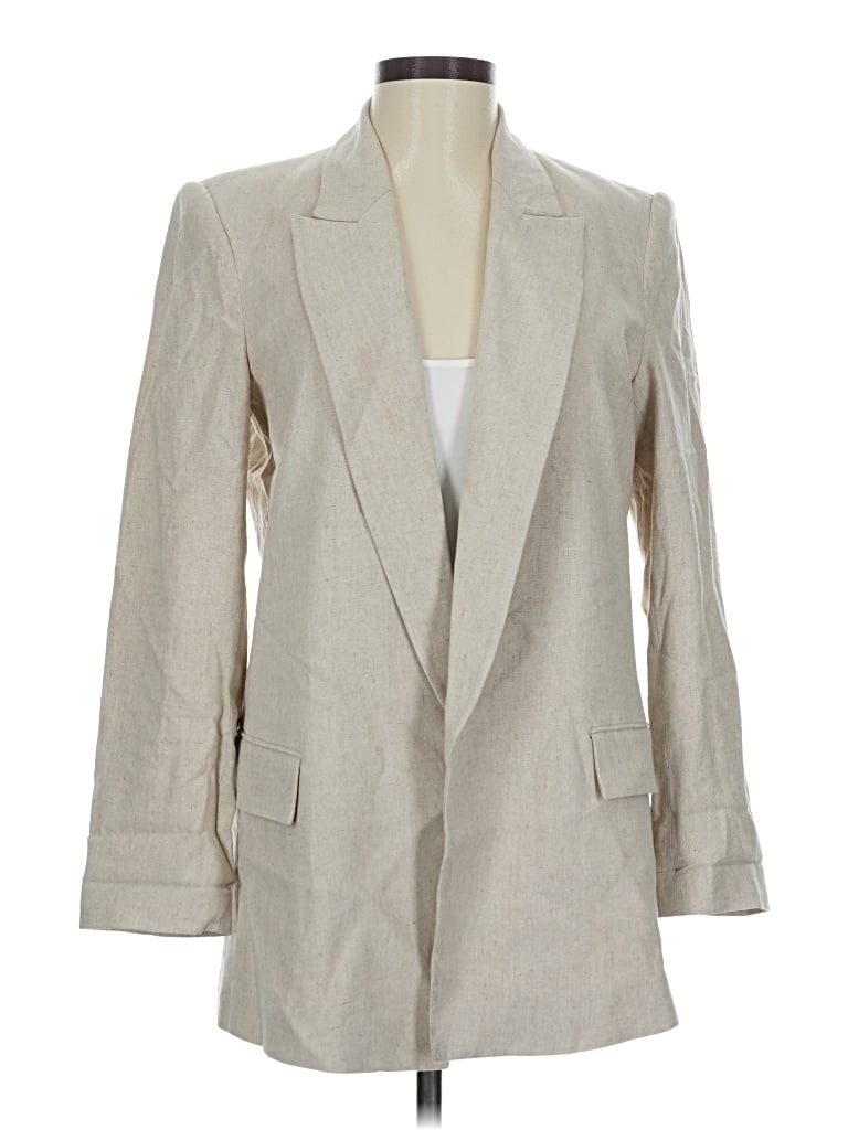 Pre-owned Zara Blazer Jacket In White