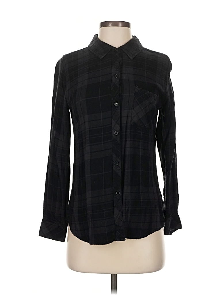 Pre-owned Rails Long Sleeve Button Down Shirt In Black
