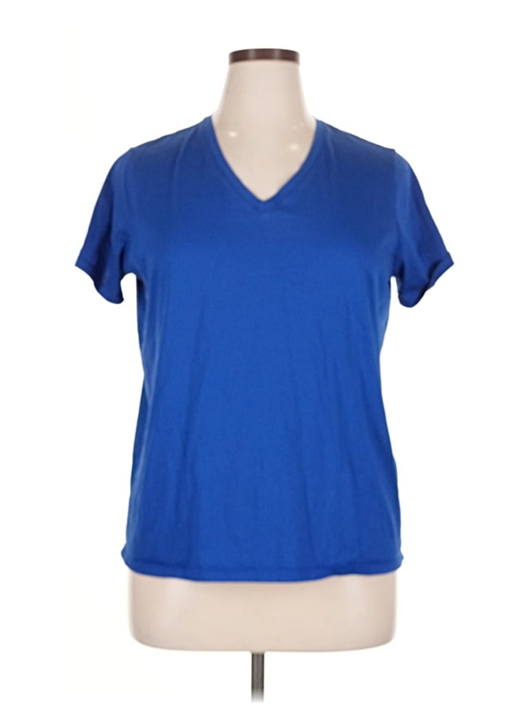 Pre-owned Lands' End Active T-shirt In Blue