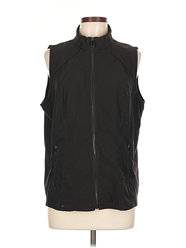 Pre-owned Zenergy By Chico's Vest In Black
