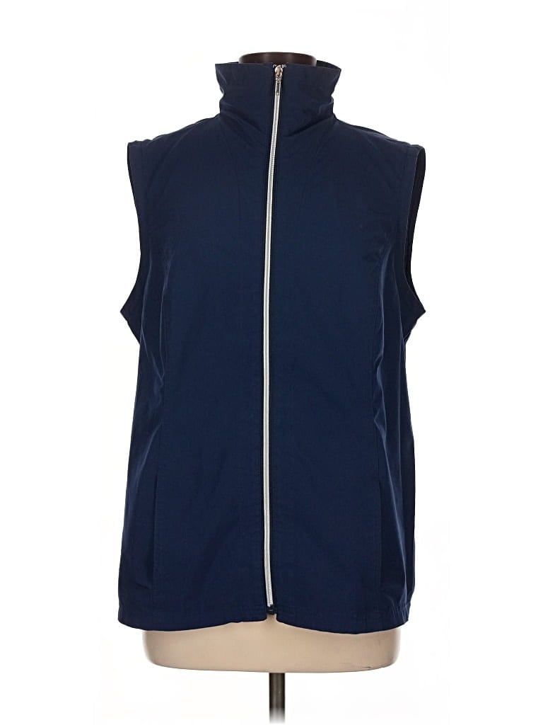 Pre-owned Zenergy By Chico's Vest In Blue